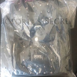 VS pink Mini black backpack